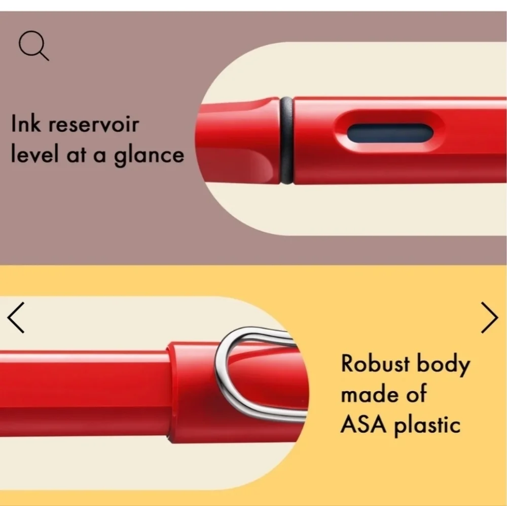 ❤️BUY 10 GET 5 FREE LAMY safari Fountain Pen red, Color red, Retail 37.00 USD